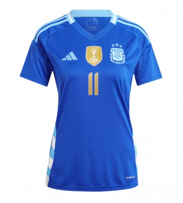 Argentina Angel Di Maria #11 Udebanetrøje Dame Copa America 2024 Kortærmet